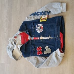 Micky Mouse 2 Piece Top Boys Size 7/8
